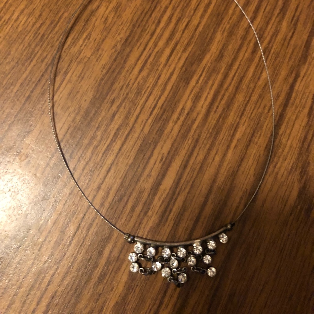 Icicle Rhinestone Choker Necklace - Picture 4 of 6